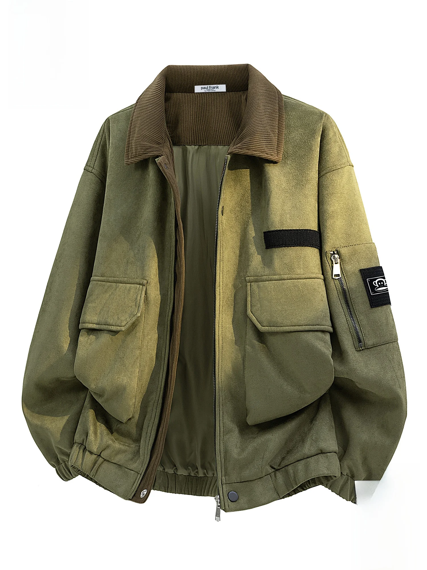 

Мужская куртка Paul Frank в стиле ретро, весенняя новинка, плотная, свободного кроя, повседневная верхняя одежда с принтом обезьяны Big Mouth