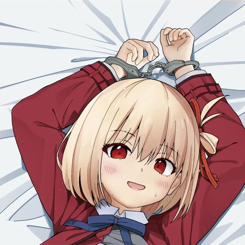 Dakimakura Anime Pillow Cover Chisato Nishikigi Double Sided HD Print 2WAY Life Size Anime Body Pillowcase Gifts