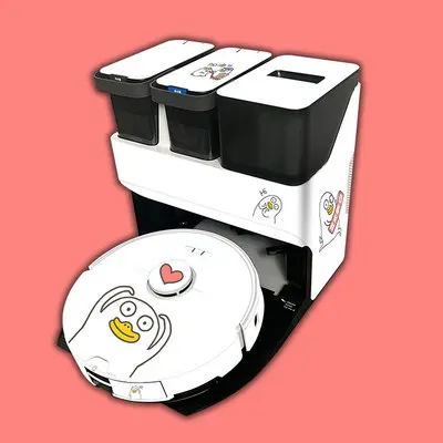 Cute Cartoon Sticker for Roborock S7 MaxV Ultra Robotic Vacuum Cleaner Parts Accessories