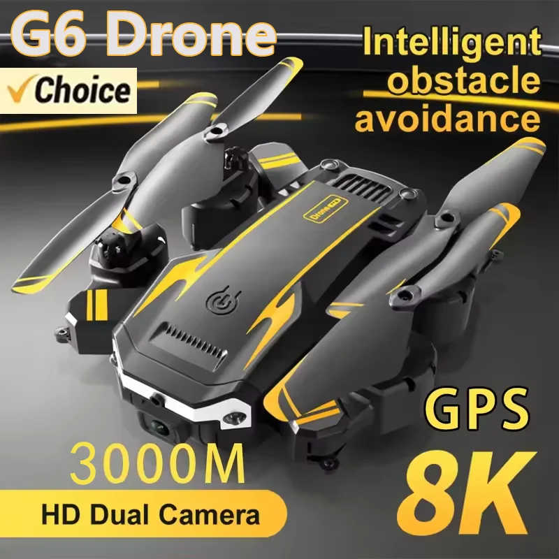 

2025 G6 Drones Professional 8K HD Aerial Photography Omnidirectional Obstacle Avoidance Quadrotor Distance 3000M Helicopter Toys