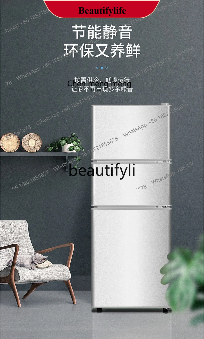 AB02  Three-door refrigerator with soft-frozen refrigerator, various specifications refrigerator, three-door energy-saving house