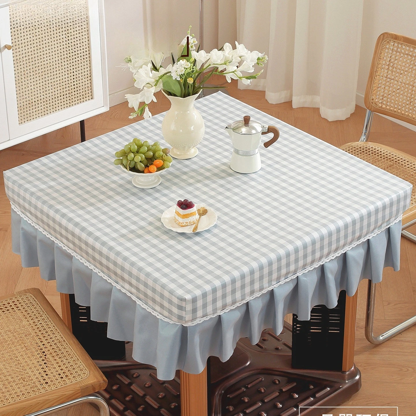 Tablecloth Waterproof, Oil-proof and Anti-scalding Leave-in Fire Table Cover Square Cover Mahjong Table Leather Cushion