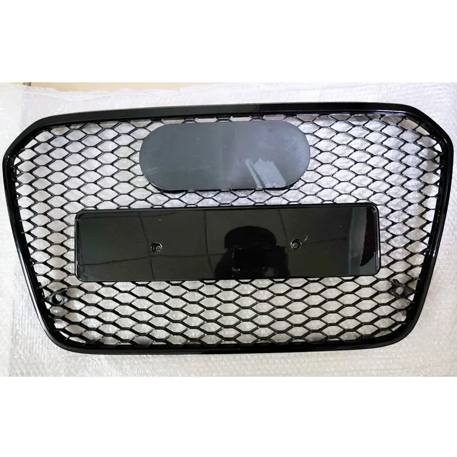 

For RS6 Style Front Sport Hex Mesh Honeycomb Hood Grill Black for A6/S6 C7 2012 2013 2014 2015 car-styling accessories