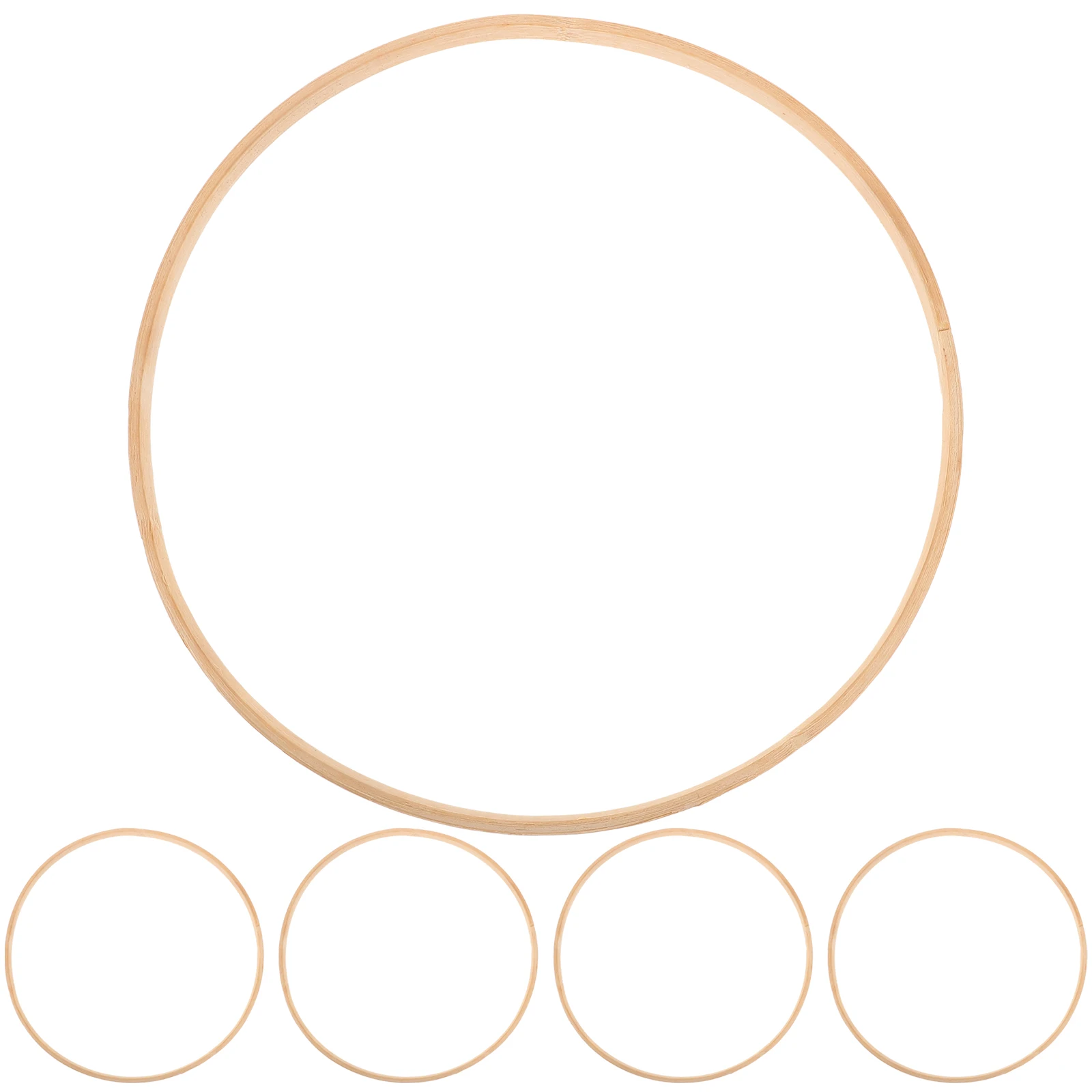 

5 Pcs Christmas Decor Dream Catcher Bamboo Circle Metal Rings for Crafts Dreamcatcher