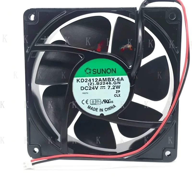 

C ДЛЯ Вентилятора охлаждения большого объема воздуха KD2412AMBX-6A 24 В 7,2 Вт 120*120*38 мм