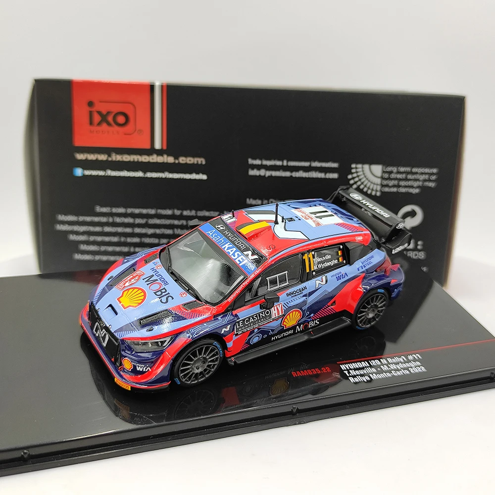 

Diecast IXO 1/43 Scale HYUNDAI I20 N Rally1 #11 Alloy Car Model Collectible Toy Gift Souvenir Display Ornament