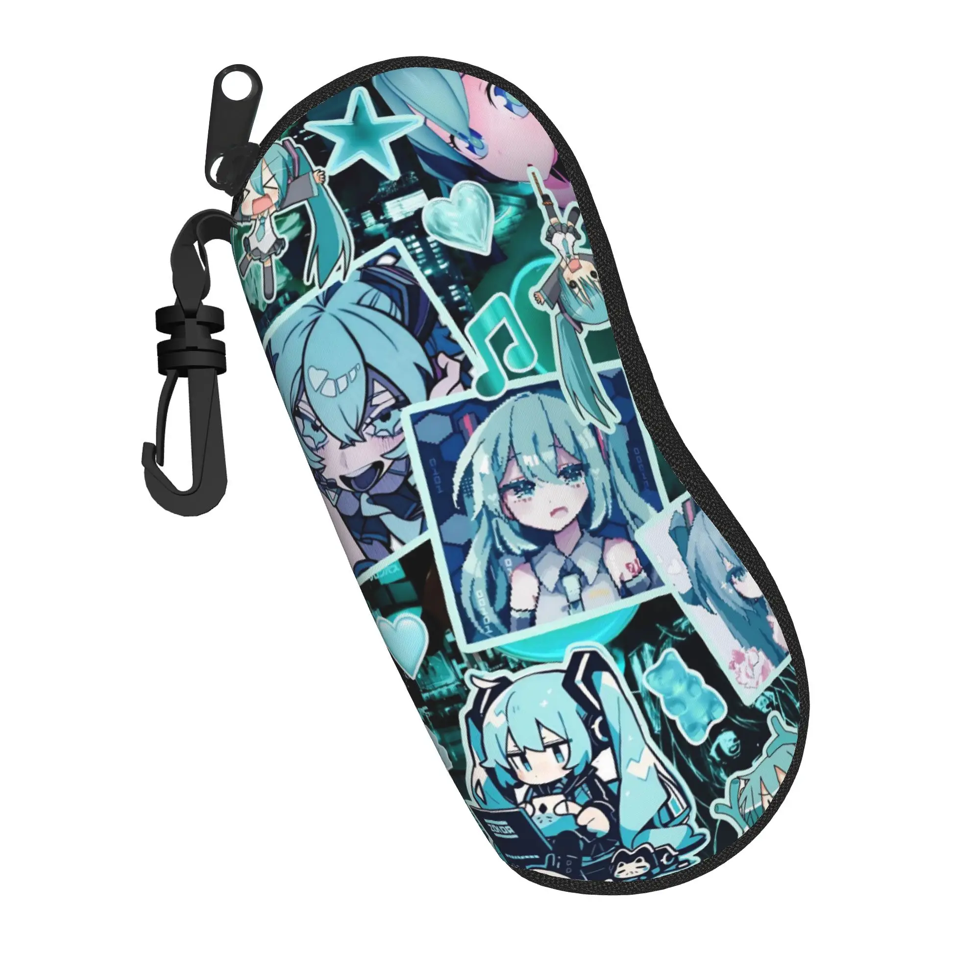 M-Mikus Kawaii Girl  Glasses Case Unisex Anti-Fall Accessories H-Hatsunes  Sunglasses Box Anti-Pressure Eye Contacts Case