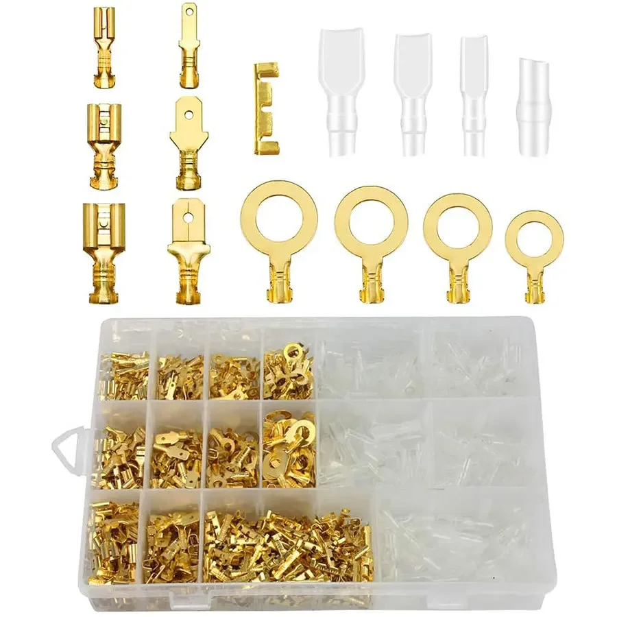 SN-48B 압착 공구 키트, 압착 단자 절연 암수 와이어 커넥터, 절연 슬리브 키트, 2.8mm, 4.8mm, 6.3mm