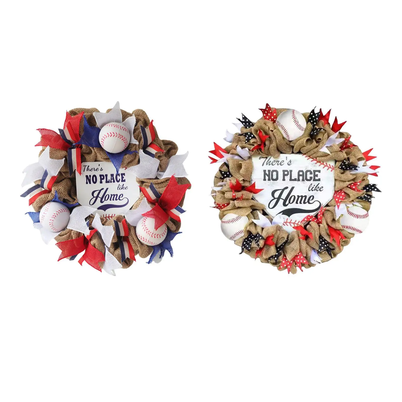 

Baseball Wreath Handmade Decorative Home Sign 35cm Baseball Wreath for window and door Housewarming Decor Baseball Lover Gift