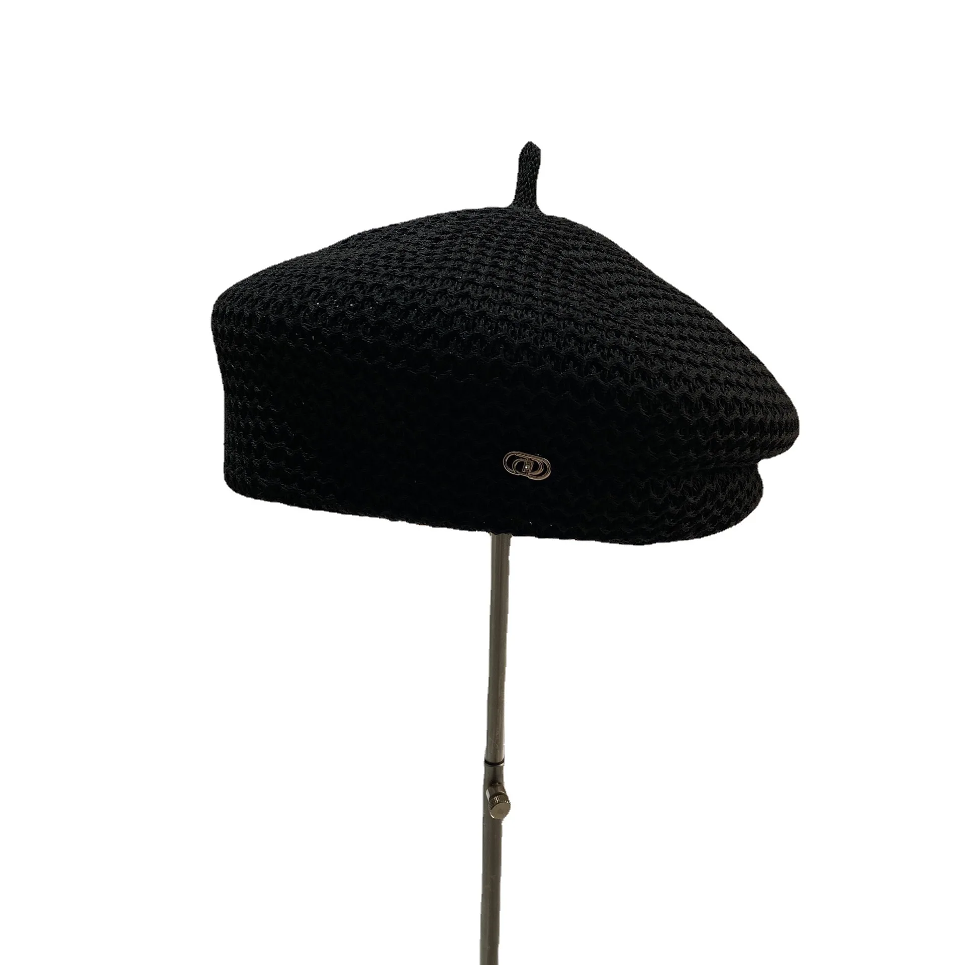 Boina asimétrica de diseñador de inspiración japonesa: sombrero de artista estructurado de ganchillo, sombreros retro de moda para mujer