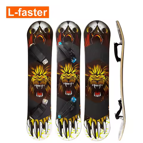 9"x37" Mountain Skateboard Deck 10 Layer Off Road Bamboo Deck Longboard Board With Foot Holder Adult Skateboard Without Truck