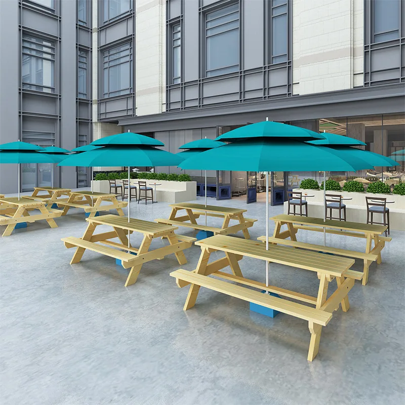 

Outdoor table and chair combination milk tea coffee shop courtyard outdoor canteen one-piece dining table and chair