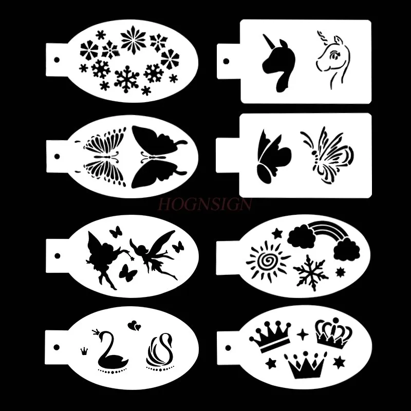 

пигментный шаблон, копирование, печать, шаблон для натирания, натирающая пластина, лицо, 1 комплект, покраска человеческого тела