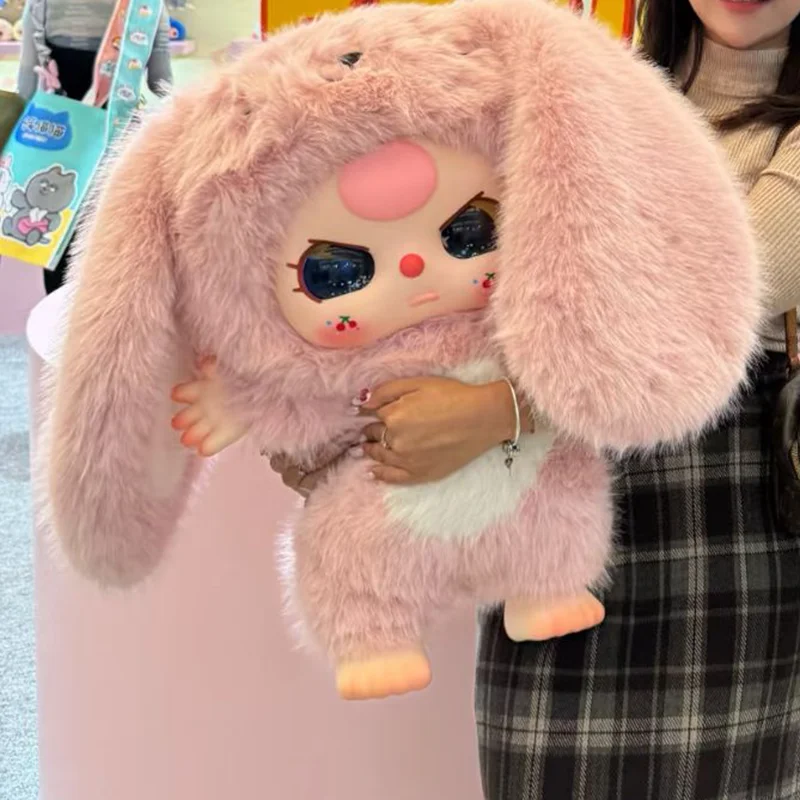 In Stock Genuine Baby Three 1000% Vinyl Doll Series Kawaii Big Model Action Figure Pink Rabbit Trendy Toy Collection Gift