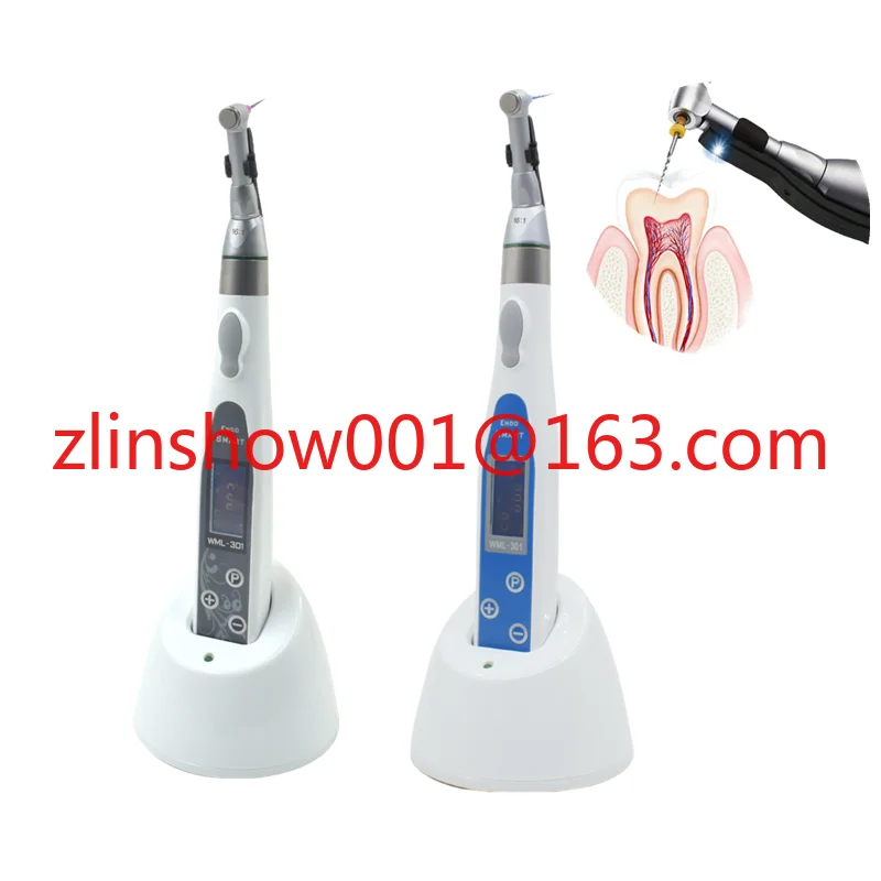 

Dental Wireless Endo Motor Smart with LED Lamp 16:1 Standard Contra Angle 9 Program Root Canal Endodontic Instrument