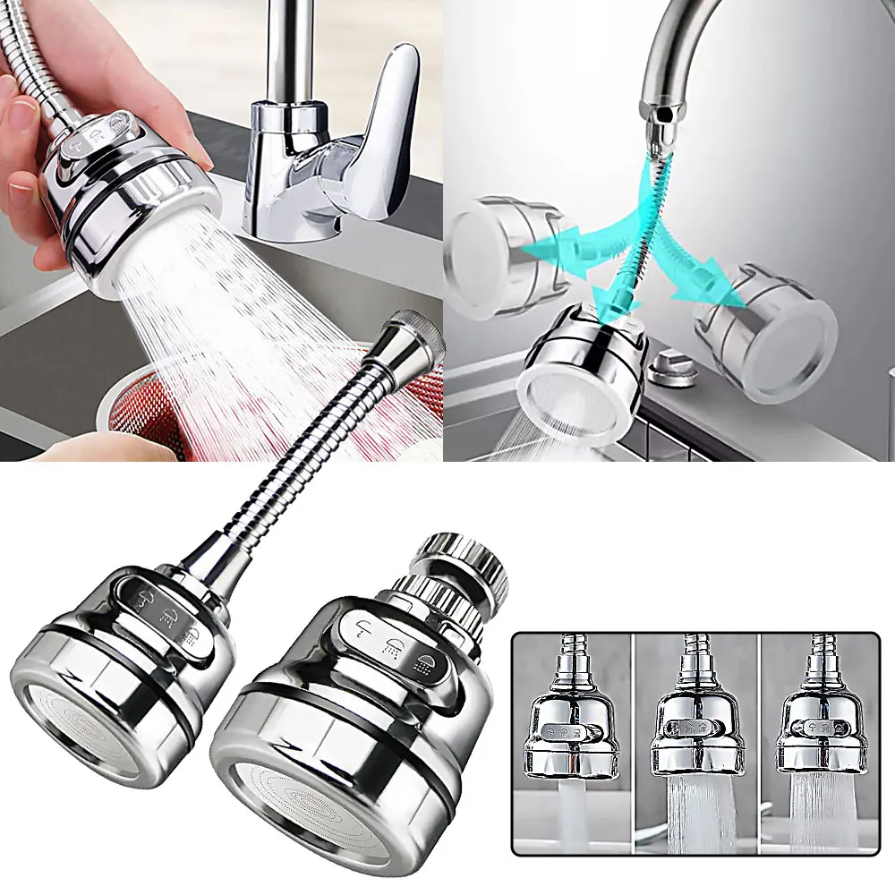 Kitchen Aerator 360 Saving Water Faucet extender Nozzle Sink Tap Head Sprayer