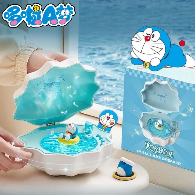 

Doraemon cartoon cute kawaii shell sound lights personality creative anime peripherals high sound quality subwoofer speakers