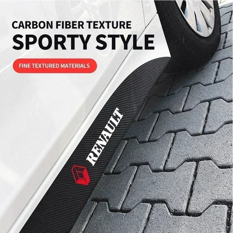 2x Car Door Side Skirt Sill Stripe Carbon Decals Accessories For Renault Megane 2 3 4 RS Grand Scenic Clio 4 Captur Duster view 2