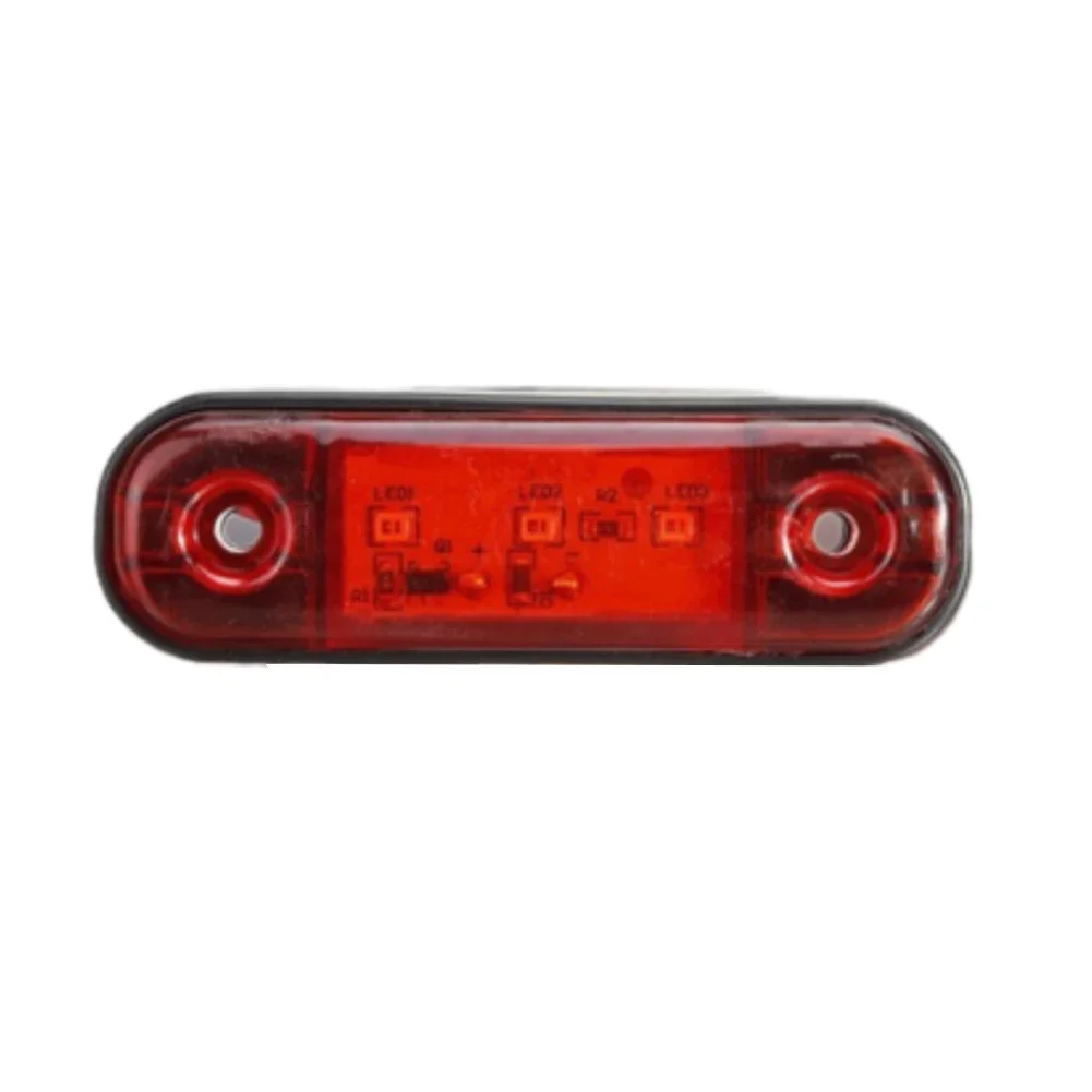 

1pcs 12V 24V 3LED Waterproof Truck Van Side Light Super Bright Oval Clearance Signal Trailer Truck Lamp Side Marker Light