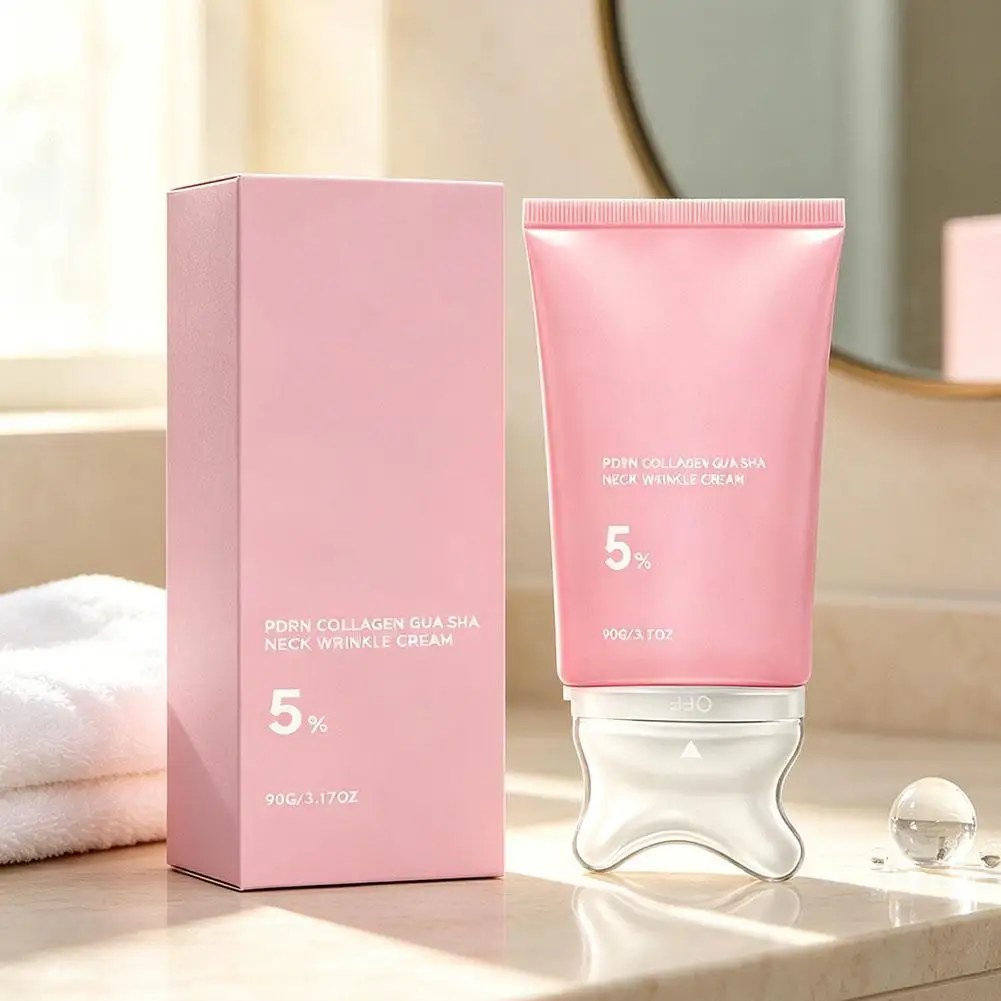 PDRN Pink Collagen Volume Multi Balm / PDRN Collagen Gua Sha Roller Halscreme Tief Hydratisierende Feuchtigkeitsspendende Aufpolsternde Gesichts- und Halscreme – Detail 4