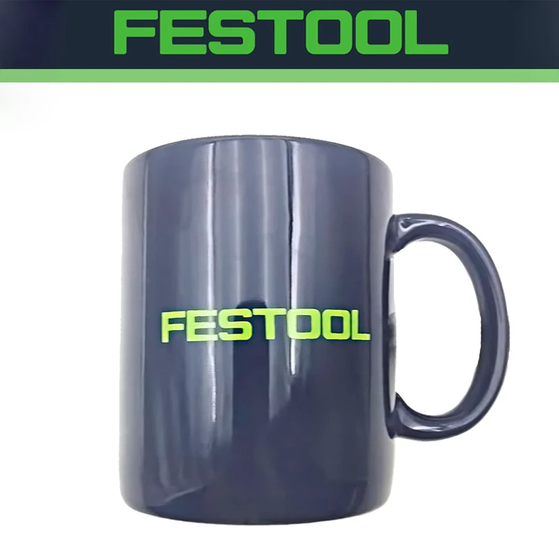 

FESTOOL 35218 Coffee Cup With Festool Logo Sturdy Comfortable Leak Proof Ceramic Heat Resistant Water Cup