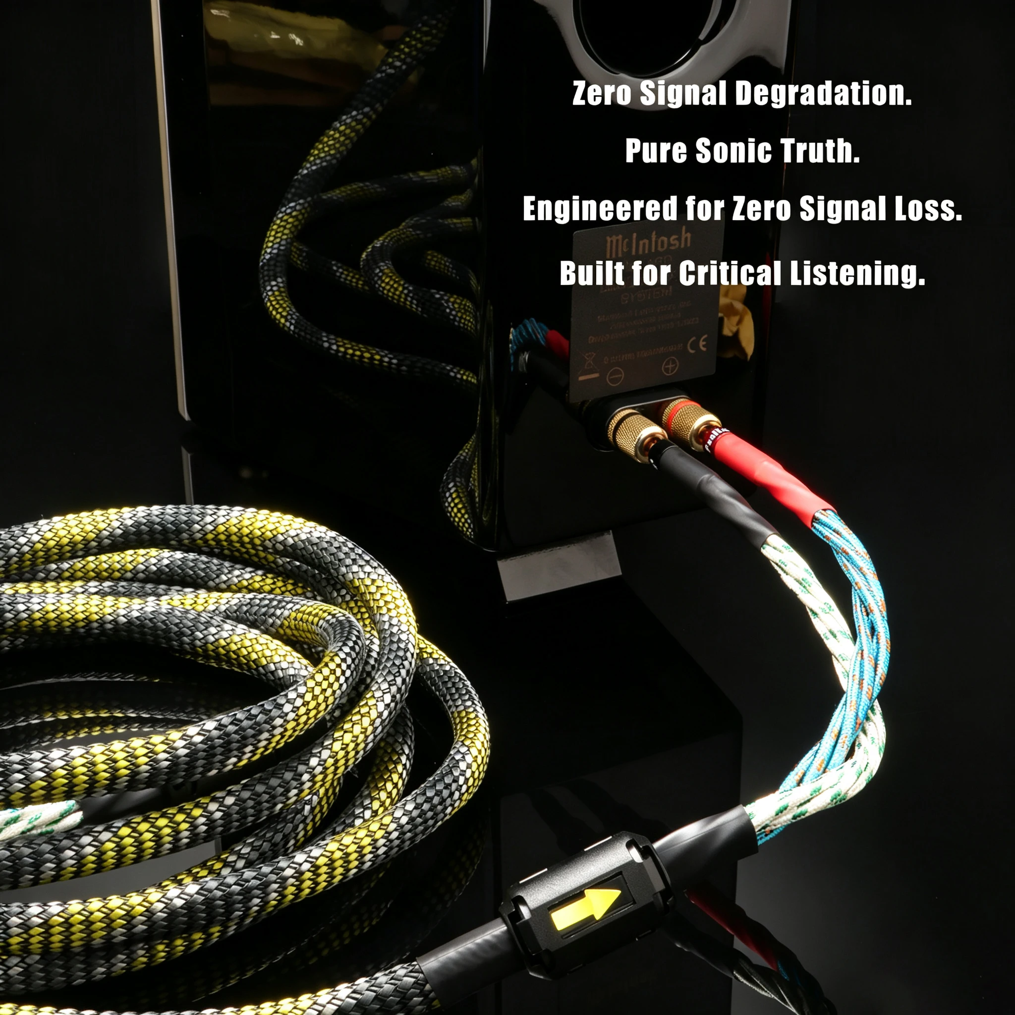 Pair Speaker Cable 9AWG 6N oxygen-free copper speaker cable, professional audio cable, banana head center surround cable
