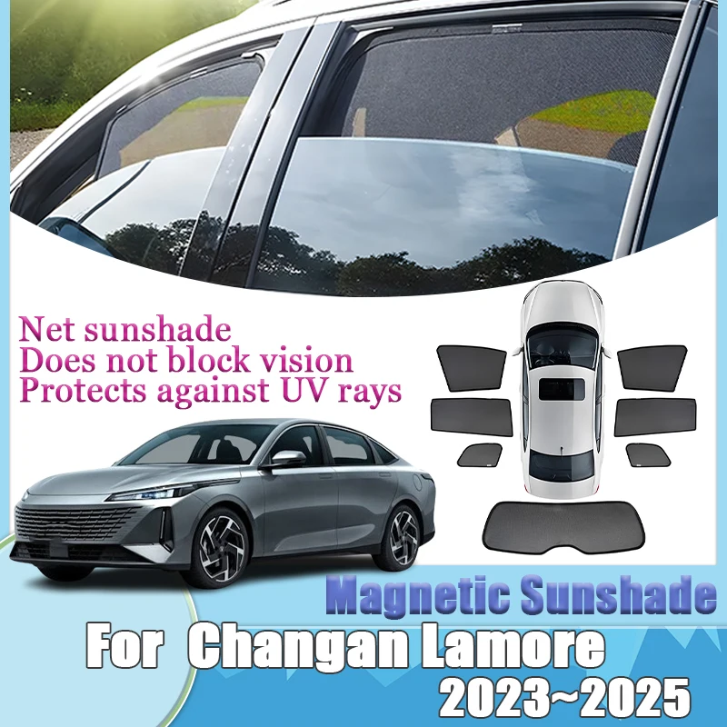 

For Changan Lamore 2023 2024 2025 Anti UV Sun Shade Visor Windshield Cover Magnetic Sunshade Privacy Auto Part Tools Accessories