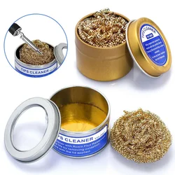 1pc Welding Soldering Solder Iron Tip Cleaner Cleaning Brass Wire Ball With Rosin Flux Cleaner Tool Soldering Repair Tools