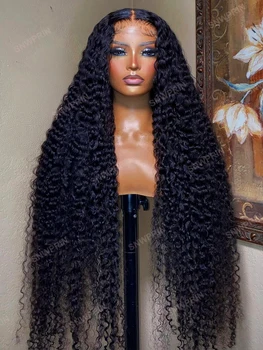 250 밀도 곱슬 가발, 브라질 딥 웨이브 레이스 프론트 인모 가발, 미리 뽑은 13x6 Hd 레이스 프론트 인모, 30, 40 인치
