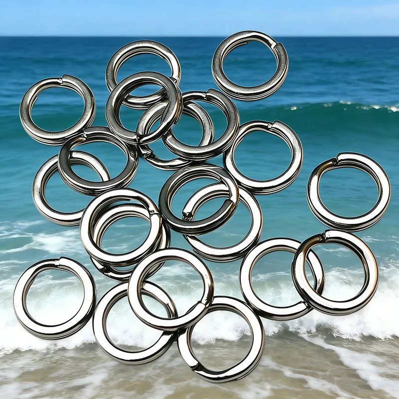 

1000 шт. двойных плоских разъемных колец из нержавеющей стали SUS304, сверхпрочные, для карповой рыбалки, соединитель для приманок, аксессуар для рыбалки (Pesca)