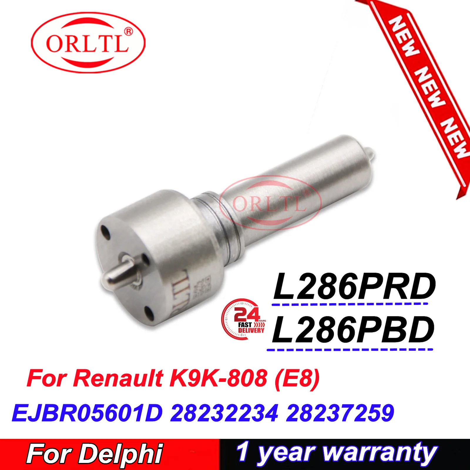

L286PRD L286PBD Diesel Injector EJBR05601D Nozzle For Renault 28232234 28237259 166000897R 166007866R 8200794299 H8200827965