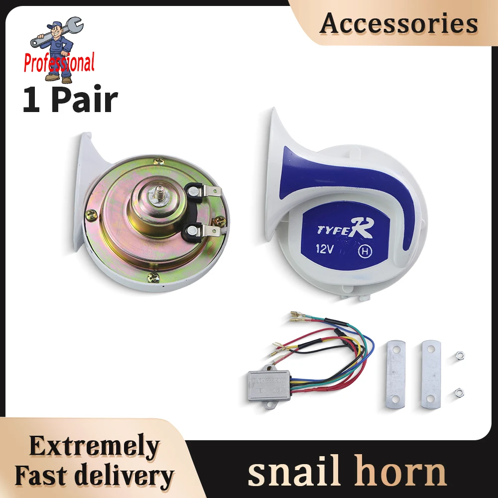 

Loud Car Horn 12V 115 DB Electric Snail Train Horn Super Loud Car Horns Siren for Motorcycle Car Truck SUV Boat