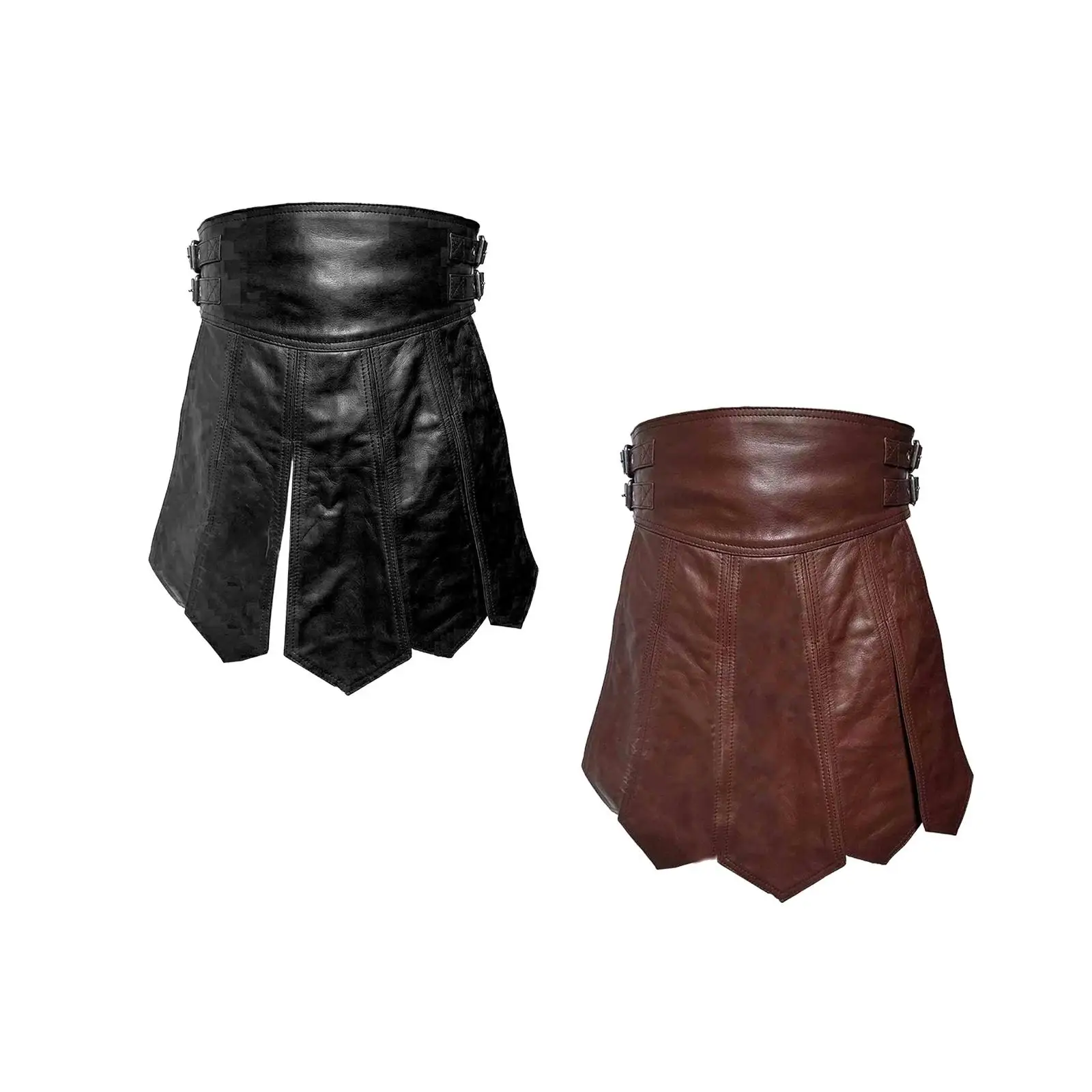 Men Cosplay Kilt Gift PU Leather Mens Costume for Club Festival Halloween