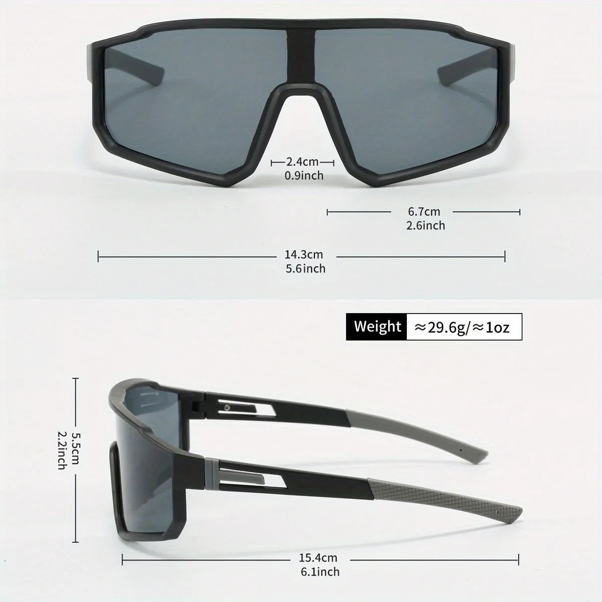 زوجان من نظارات الأفلام الملونة المحايدة ذات الطراز الرياضي، تصميم إطار كبير، مجموعات متعددة محايدة