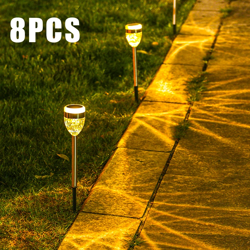 

Solar LED Lights Outdoor Garden Pathway Decoration Stake Light Landscape Yard Balcony Patio Decor Solar Lawn Lamp