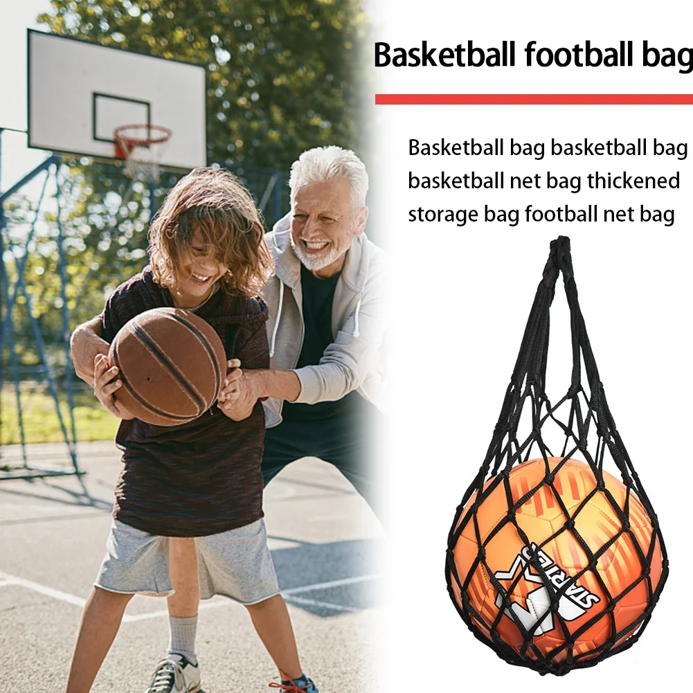 Sports Ball Holder Sports Mesh Equipment Nylon Basketball Carry Bag Football Net Bag for Carrying Basketball Volleyball Soccer