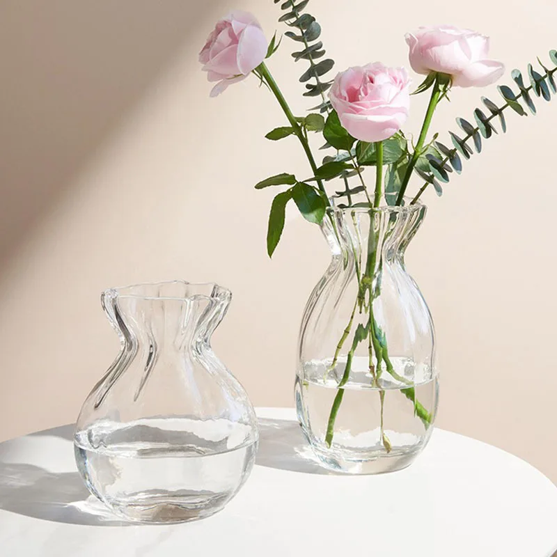 1PC, a funny and cute bottom vase, an artistic handcrafted glass decorative vase, a home desktop decorative vase