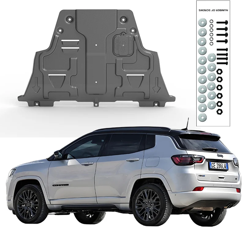 Higher Quality Alloy Under Engine Guard Mudguard Board Splash Shield Mud Fender Plate Panel For Jeep Compass 2017-2024 1.4T