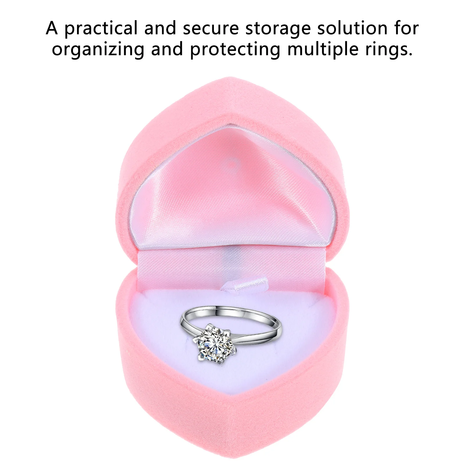 

Подарочная коробка для ювелирных изделий в форме сердца для помолвки, свадебное предложение, серьги, ожерелье, кольцо, крышка для хранения, подарочная коробка для колец в форме сердца