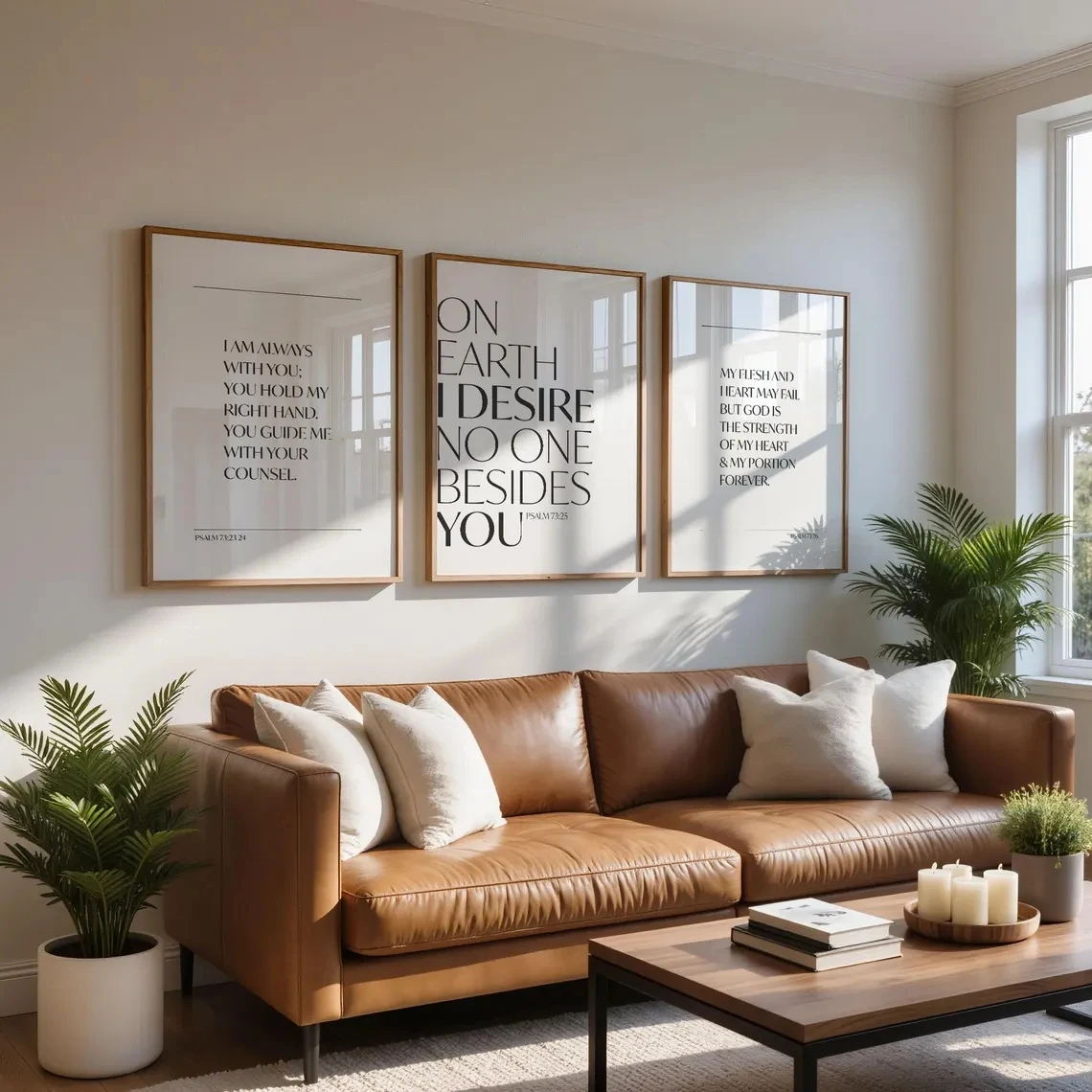 3pcs Modern Christian Scripture Desire No One Beside You Wall Art Print Canvas Painting Poster Picture For LivingRoom Home Decor