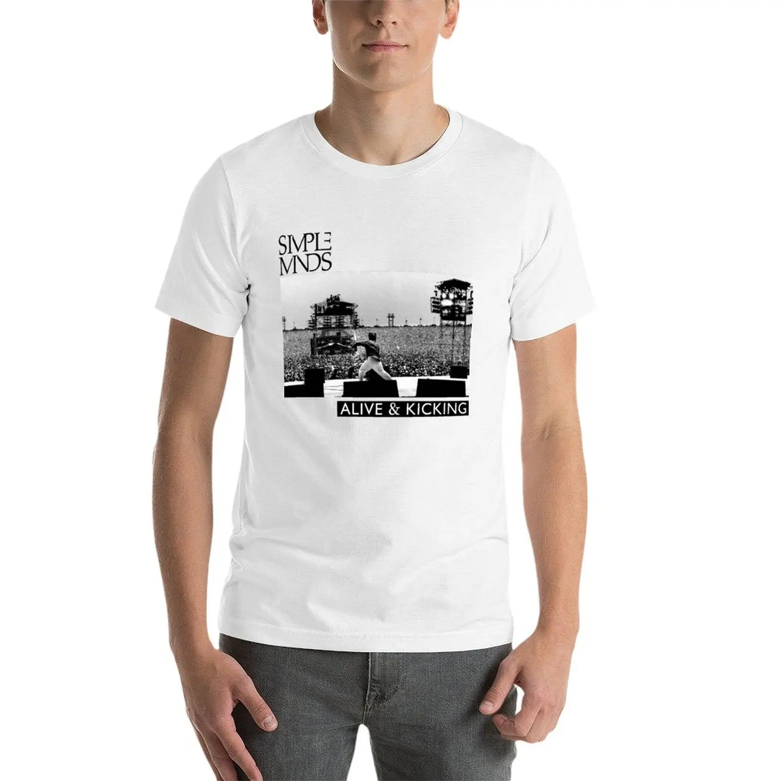- تي شيرت للرجال من القطن 100 قطن الركل لايف مان تي على قيد الحياة قمصان بسيطة قميص العقول والمائة