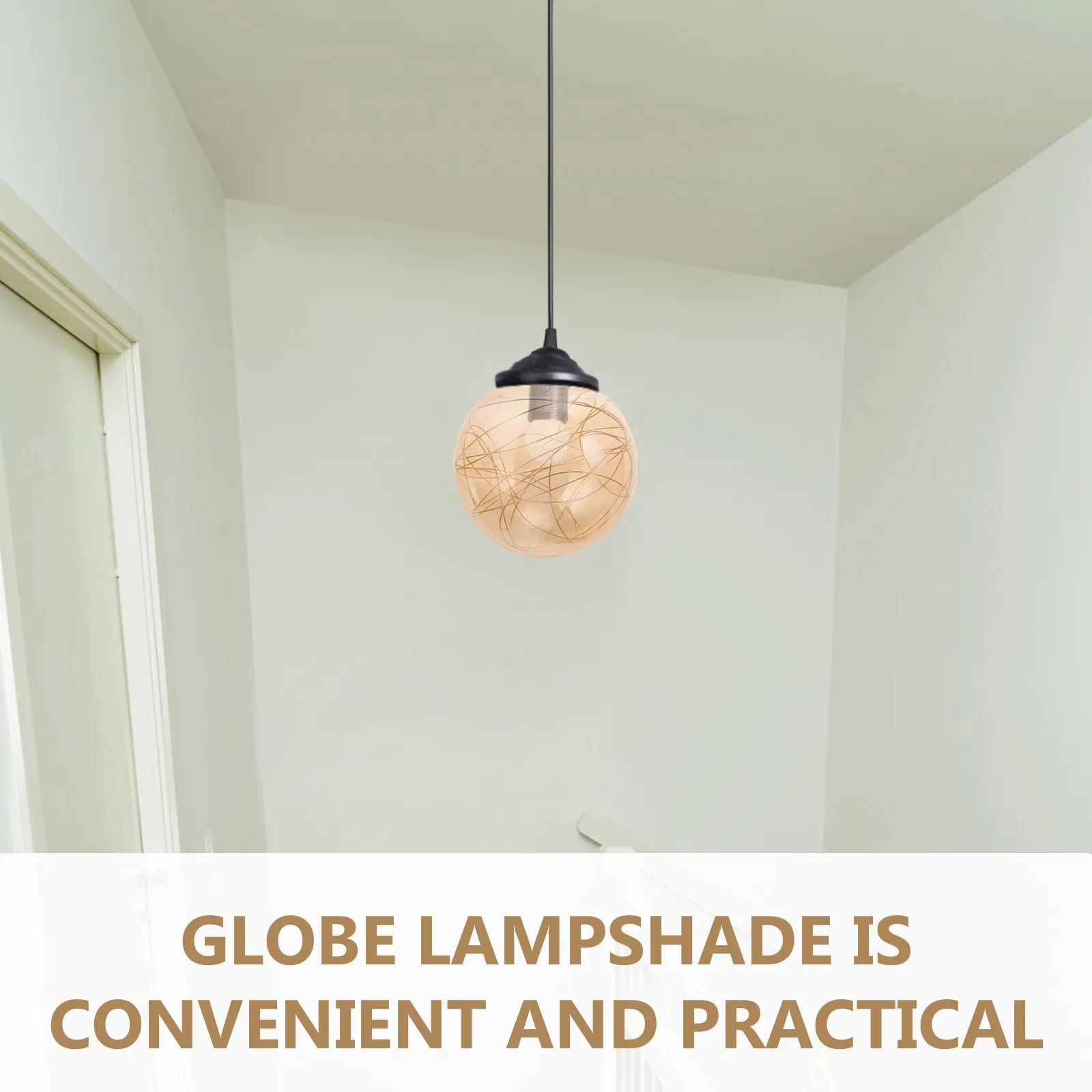 Glass Globe Lamp Shade Replacement Ball for Chandelier Ceiling Light Modern Home Hotel Decor Easy Install