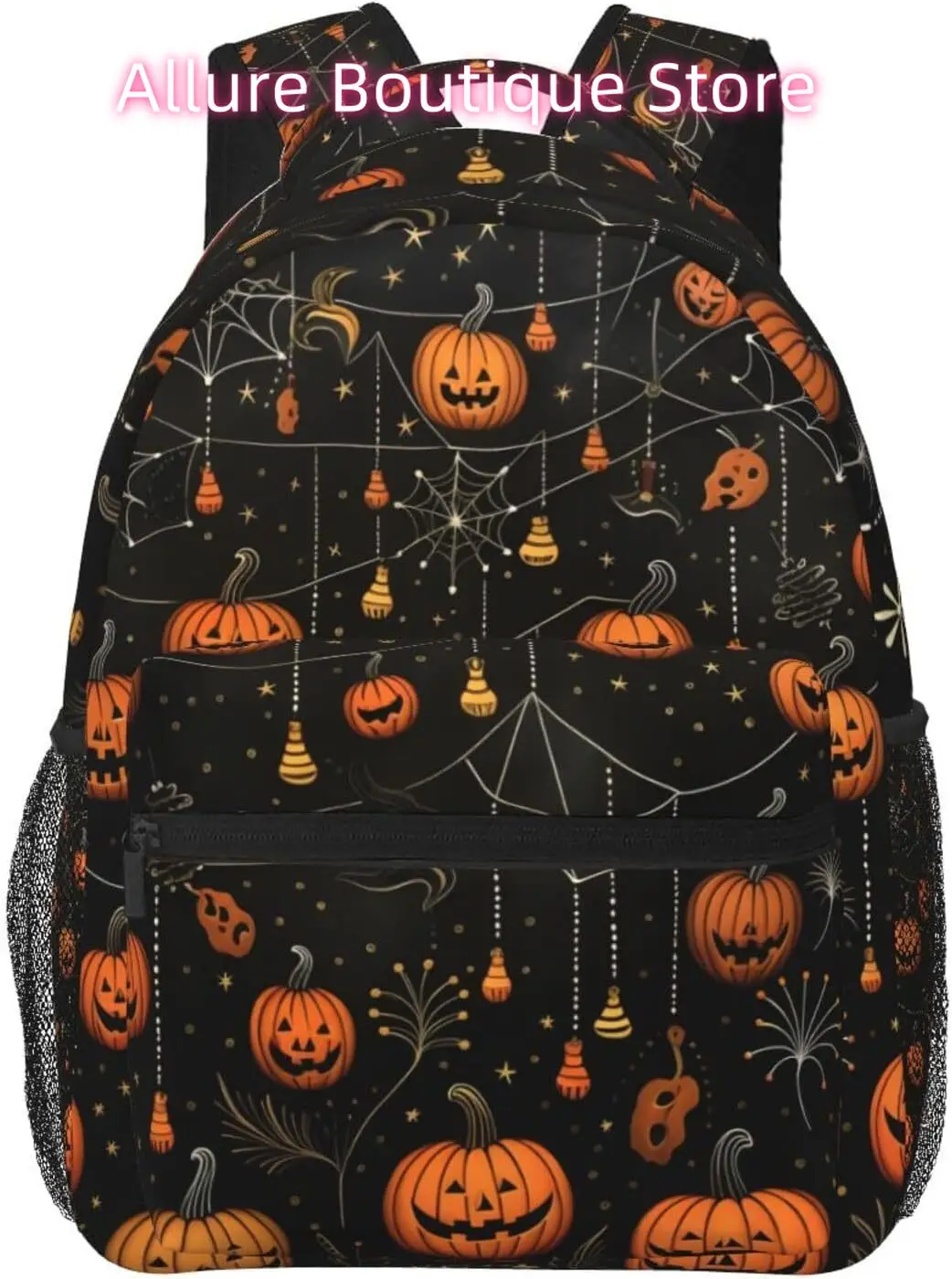 

laptop bag back to school Halloween Pumpkin Lightweight Laptop Backpack Lightweight Multipurpose Travel Casual Daypack Unisex Co