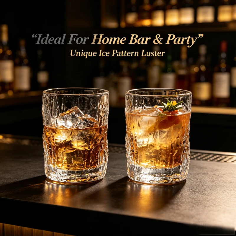240ml Creative Juice Milk Beverage Cups Bark Pattern Glass Cup Cocktail Glass Modern Wine Glass Glass Cups Water Cup Coffeeware