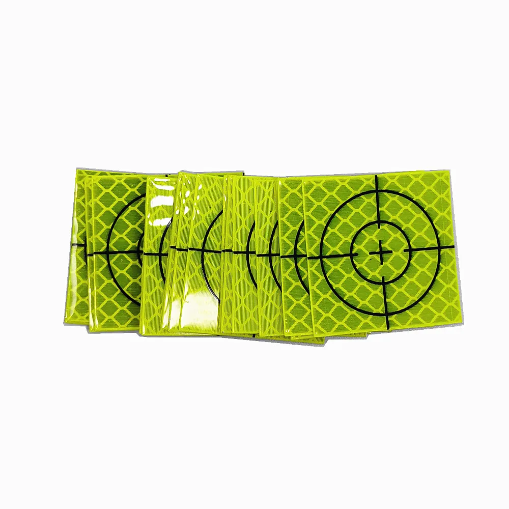 

100%NEW 100pcs Reflector Sheet For Total Station Survey Geography Fluorescent Green Sheet Reflective Sticker 20/30/40/50/60mm