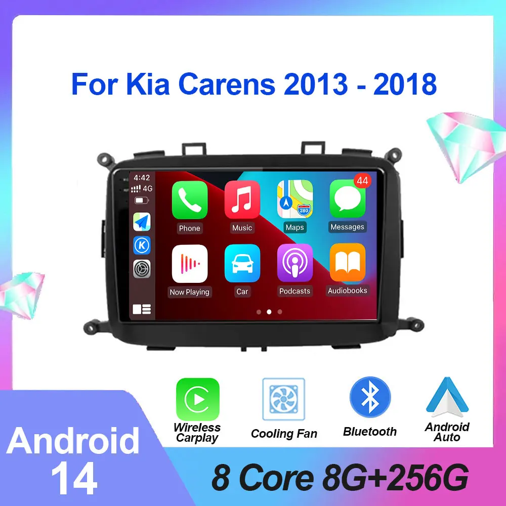 

Android 14 For Kia Carens 2013 2014 2015 2016 2017 2018 Car Radio Multimedia Video Player Navigation GPS Autoradio Audio Auto 2K