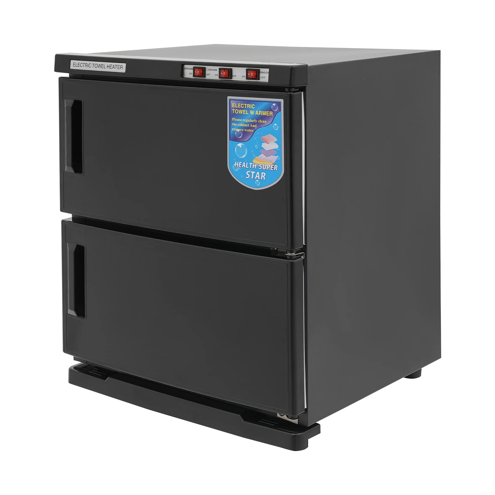 Handtuch-Heiz- und Sterilisationsschrank 412W 2-stufiger Handtuchwärmer 50L Edelstahlschrank mit UV-Sterilisation und Heizfunktion