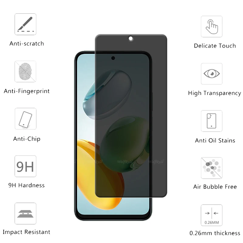 1/2/3/4Pcs For Honor X7C Glass Huawei Honor X7C Tempered Glass Protective Privacy Anti-Spy Cover Glue Screen Protector Honor X7C