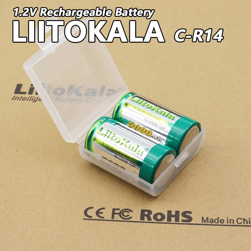 LittoKala 5000mAh Ni-MH Rechargeable Battery CR14 for Electric Toys, Flashlights, Power Tools