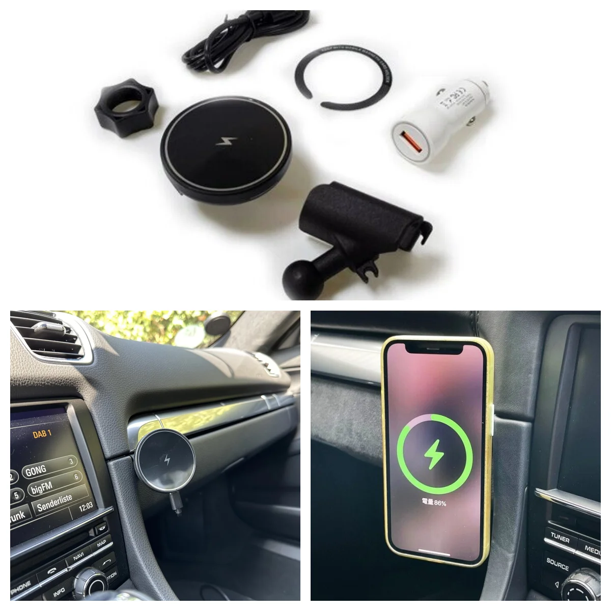 

For Phone Mount MagSafe For Porsche 991 / 981 / 718 911 Cayman Boxster LHD